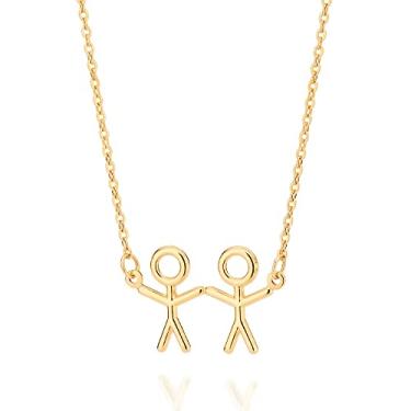 Imagem de Gargantilha meninos palito folheado a ouro Rommanel - tam.50 cm