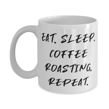 Imagem de Best Coffee Roasting Gifts, Eat. Sleep. Torra de café Repetir, feriado 325 ml Caneca para torrar café