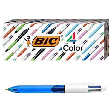 Imagem de BIC Caneta esferográfica retrátil com 4 cores, sortidas, pacote com 3