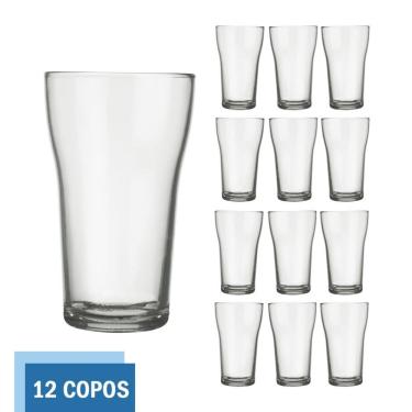 Imagem de Conjunto 12 Copos Vidro 200ml Boteco Chop Transparente Nadir