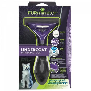 Imagem de Escova Tira Pelo Furminator Para Gatos Com Pelo Curto - Médio e Grande