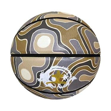 Imagem de No. 7 Basquete personalizado, projetado de acordo com os cinco elementos de ouro, madeira, água, incêndio e terra, o couro macio PU é resistente ao desgaste, presente de aniversário.,Beige (earth)