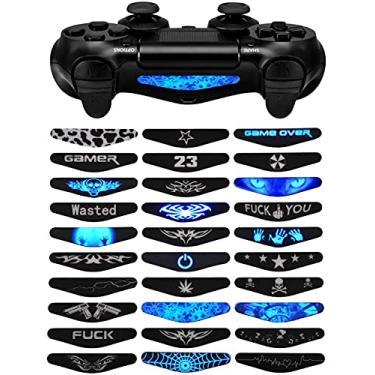 Imagem de eXtremeRate 30 Pcs/Set Color Artwork Pattern Signs Led Lightbar Cover Light Bar Decals Stickers Flim for ps4 for ps4 Slim for PS4 Pro Controller Skins