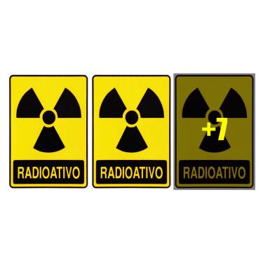 Imagem de Combo 10 Adesivos De Sinalização Lixo Radioativo 15x20 Acesso - S-245 F9e