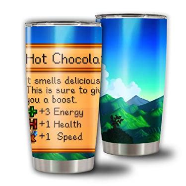 Imagem de Copo isolado Stardew Cool Valley copo de café de aço inoxidável chocolate quente 590 ml caneca de viagem