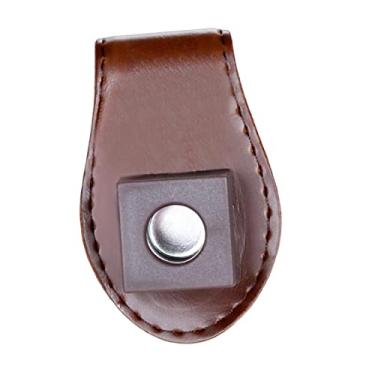 Imagem de UGPLM Suporte de giz para tacos de bilhar, clipe de giz de bolso, estojo de giz portátil com clipe de cinto, acessórios para sinucas de bilhar, marrom