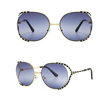 Imagem de Óculos de sol superdimensionados fashion feminino uv400 retro designer óculos de sol de armação grande para óculos femininos femininos, 5, tamanho único