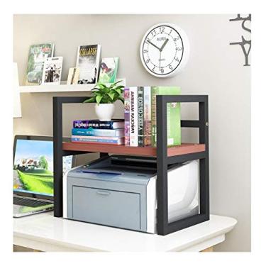 Imagem de KIZQYN Suporte de impressora multifuncional rack de impressora organizador de mesa de escritório simples moderno estante de mesa suporte de impressora rack de armazenamento rack de cópia impressora de mesa (cor: 1)