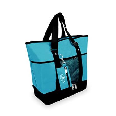 Imagem de (Turquoise/Black) - Everest Luggage Deluxe Shopping Tote, Turquoise/Black, Turquoise/Black, One Size