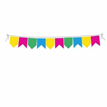 Imagem de Bandeirinhas de São João Papel Seda Com Cordão