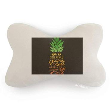 Imagem de DIYthinker Almofada Be a Pineapple com citação alta, acabamento de carro, almofada para apoio de cabeça
