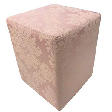 Imagem de Puff Quadrado Jacquard Rosê